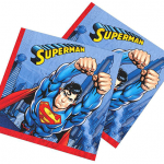 33x33cm Superman partisi temalı kağıt peçete. Superman temalı partilerde parti sofralarınızı tamamlar