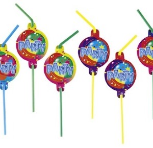 Renkli plastik kamışlar üzerinde