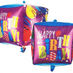 Küp biçimli doğum günü folyo balonu. Dekor ve balon buketi olarak kullanabilirsiniz. Şişirilmeden gönderilir. Helyum gazı ile uçan balon yaptırmak için lütfen mağazalarımızla irtibata geçiniz.