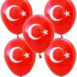 Türk bayrağı baskılı balon