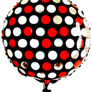 45cm puantiye desenli folyo balon. Şişirilmeden gönderilir. Helyum gazı ile uçan balon haline getirtmek için mağazalarımızla irtibata geçebilirsiniz.