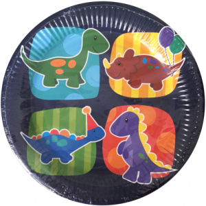 Doğum günü partileri için 23cm baskılı kullan at kağıt parti tabağı. Dinozor temalı doğum günü partilerinizde parti sofralarının vazgeçilmez parti ürünüdür. Diğer dinozor temalı parti malzemeleri ile kombinleyebilirsiniz.