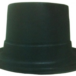 Siyah Silindir kadife baskılı şapka. Yılbaşı partileri